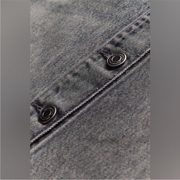 ZARA DENIM SHIRTDRESS ZW COLLECTION GRAY SZ S - Picture 9 of 13